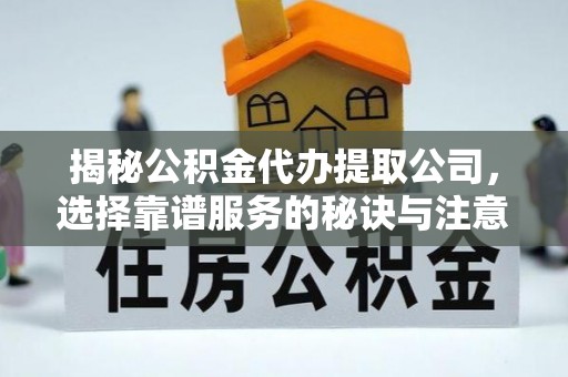 遂川揭秘公积金代办提取公司，选择靠谱服务的秘诀与注意事项